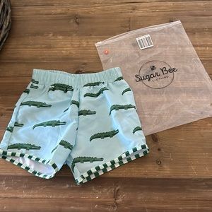 NEW 5T Boys Printed Swim Trunks Shorts Sugar Bee Clothing Gingham